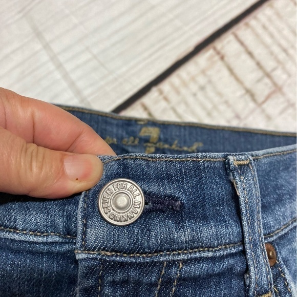 7 FOR ALL MANKIND women’s boot cut flare denim jeans size 27 Vintage Y2K GUC - Picture 5 of 16